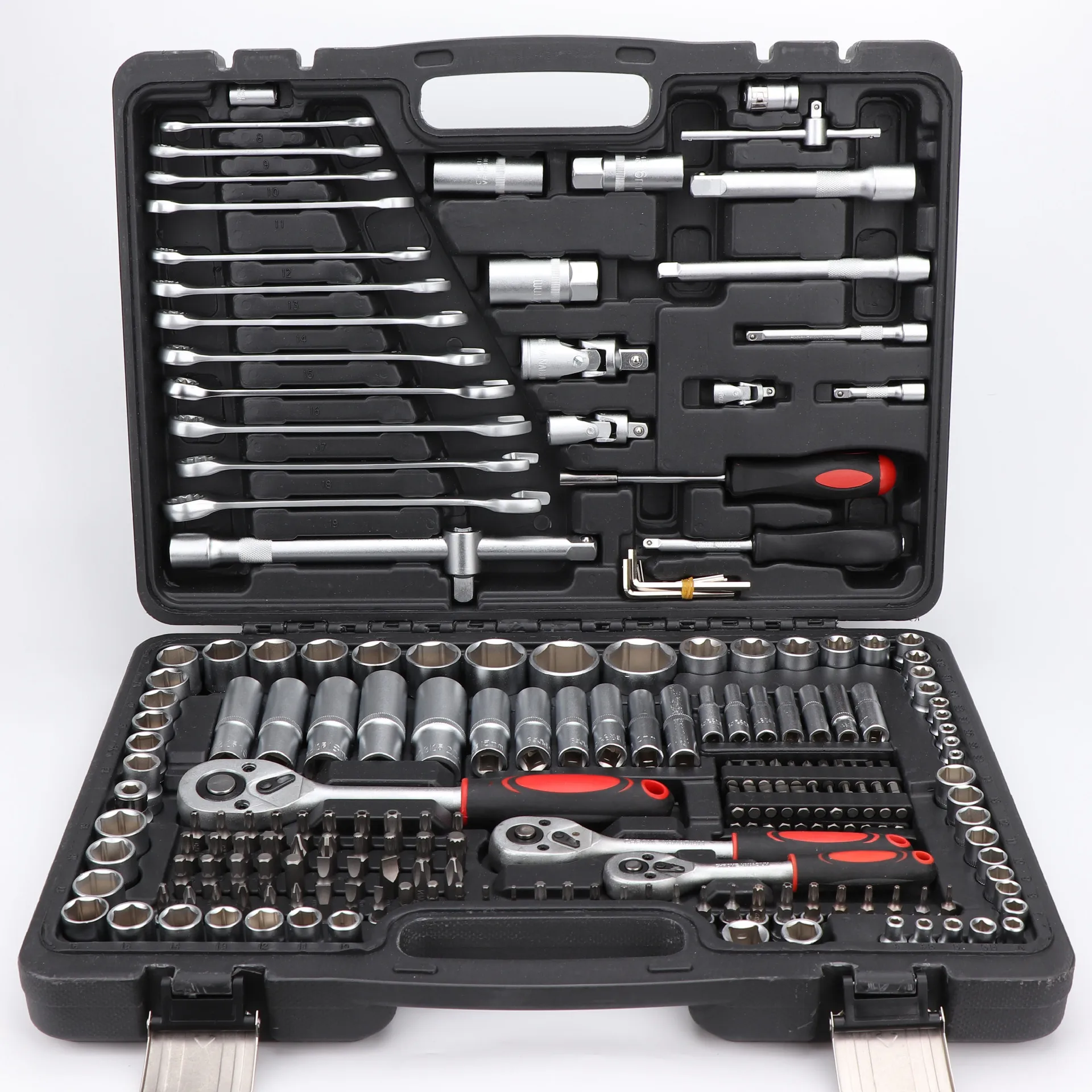 216-Piece sleeve set tool, auto repair ratchet wrench combination set 215-piece sleeve toolbox