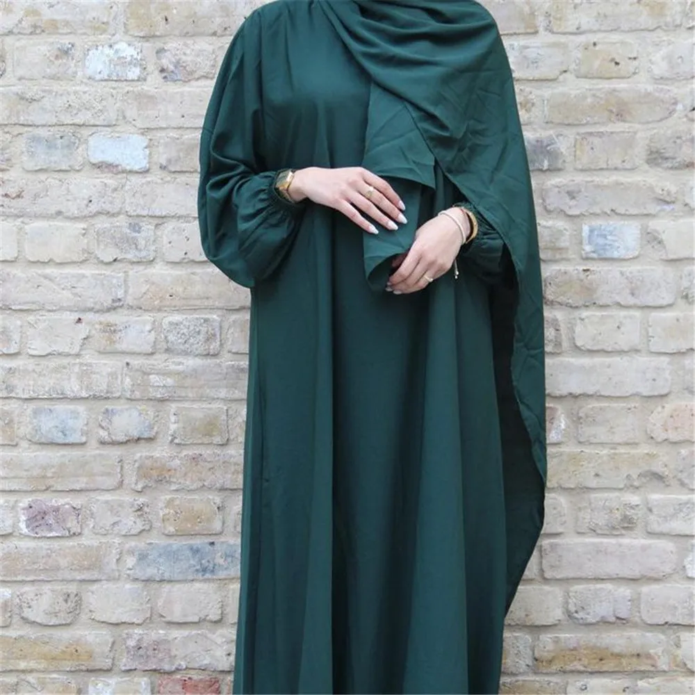 

Dubai Saudi Eid Hooded Djellaba Women Muslim Abaya With Scarf Dress Turkish Arabic Robe Islamic Ramadan Femme Musulmane Clothing