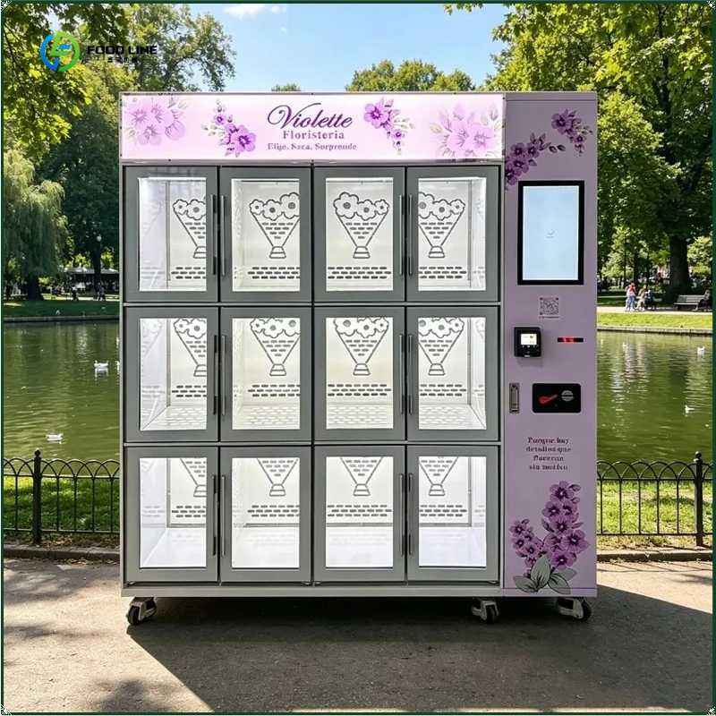 Wholesale Cashless Payment Fresh Flower Bouquet Vending Machine Preserved Flower Automatic Vending Machine FL Cutomized