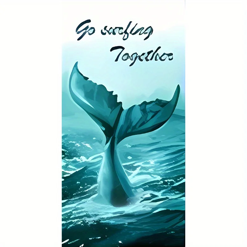 

Beach Towel Surf Pattern Sun Protection Windproof Suitable For Swimming Pool Camping Travel Blanket