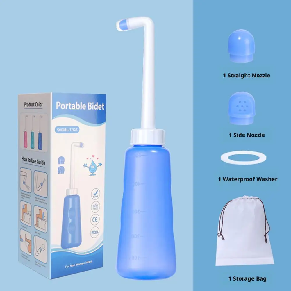 500ml Perineal Irrigation Spray Bottle Portable Bidet Spray for Pregnant Women Private Parts Baby Butt Shower Cleaning Tool