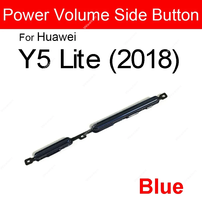 Przyciski boczne głośności zasilania do Huawei Y5 Y6 Y7 Y9 Lite Pro Prime 2018 On Off Power Audio Sidekeys Switch Replacement Repair Parts