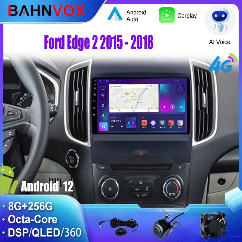 

Android Car Radio GPS Navigation Multimedia Video Player for Ford Edge 2 2015 2018 Stereo Tape Recorder Screen Carplay