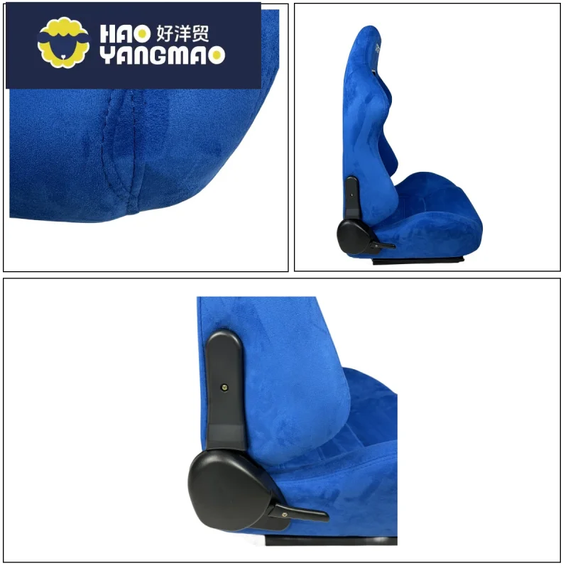 Suitable for Universal Suede Adjustable Bucket Seat Racing Simulator Seat With Dual Sliders