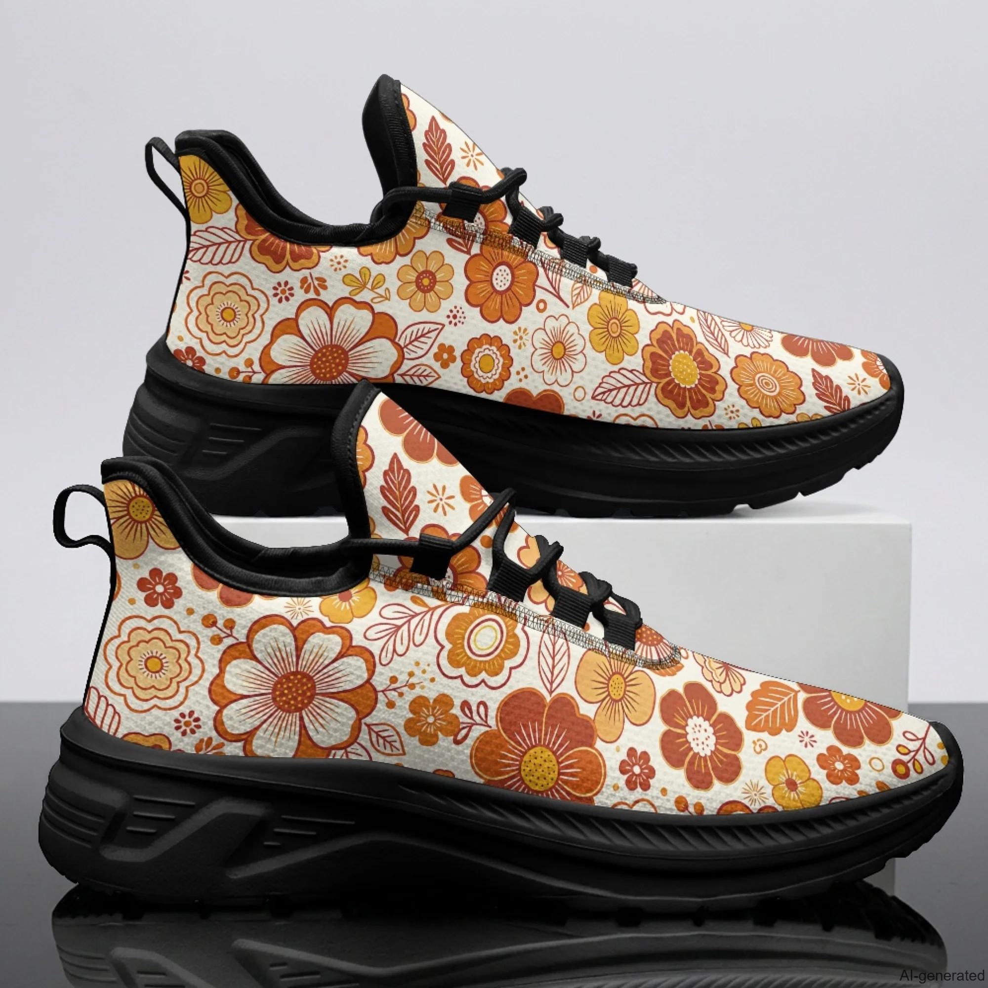 XIXIRIMIDO Womens Walking Shoes Nurse Shoes Nurse Sneakers Floral Print Tenis Masculino De Corrida Barefoot Shoes 35-48