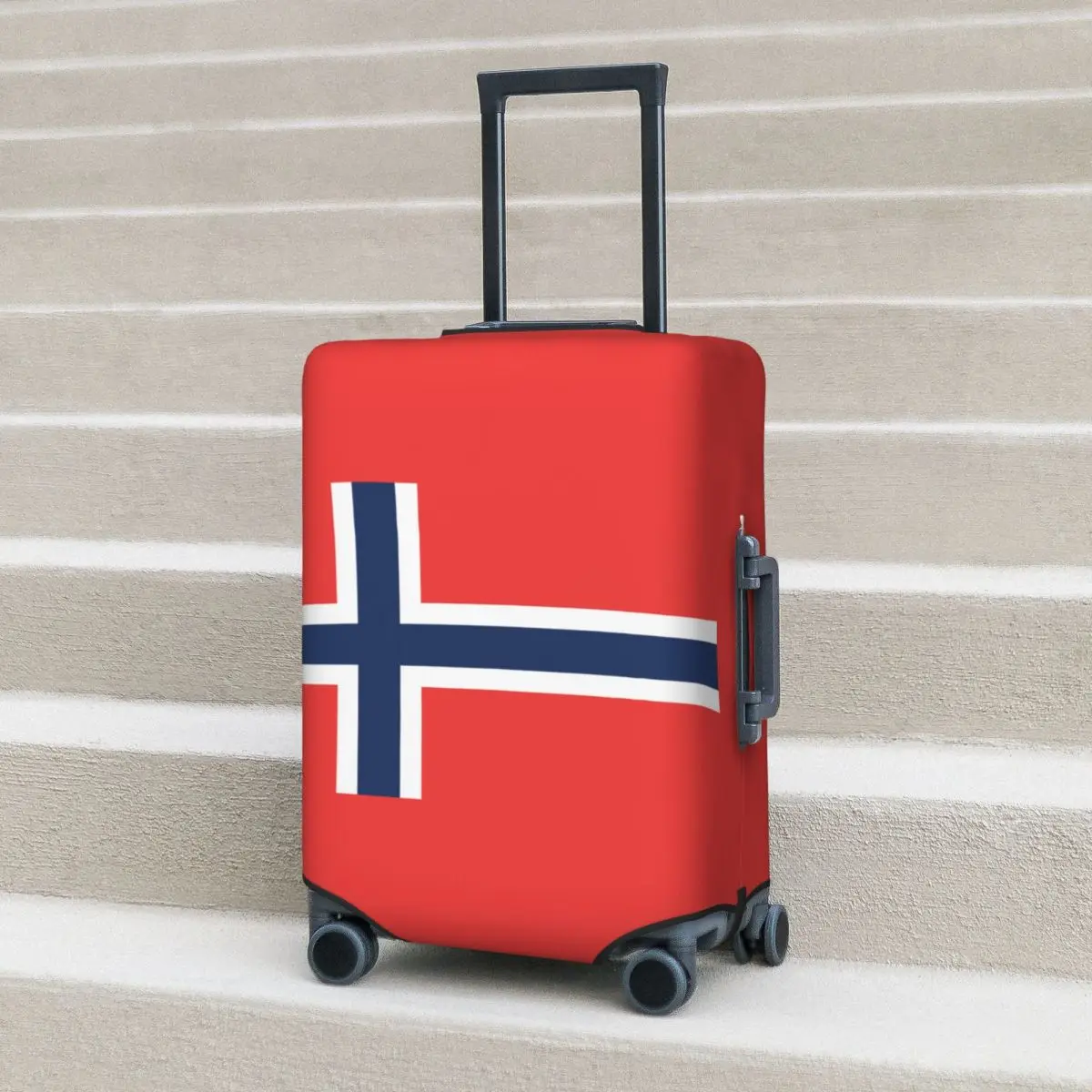 

Флаг Норвегии (4) Защитный чехол для чемодана Эластичные защитные чехлы для дорожного багажа на 18-32 дюймов