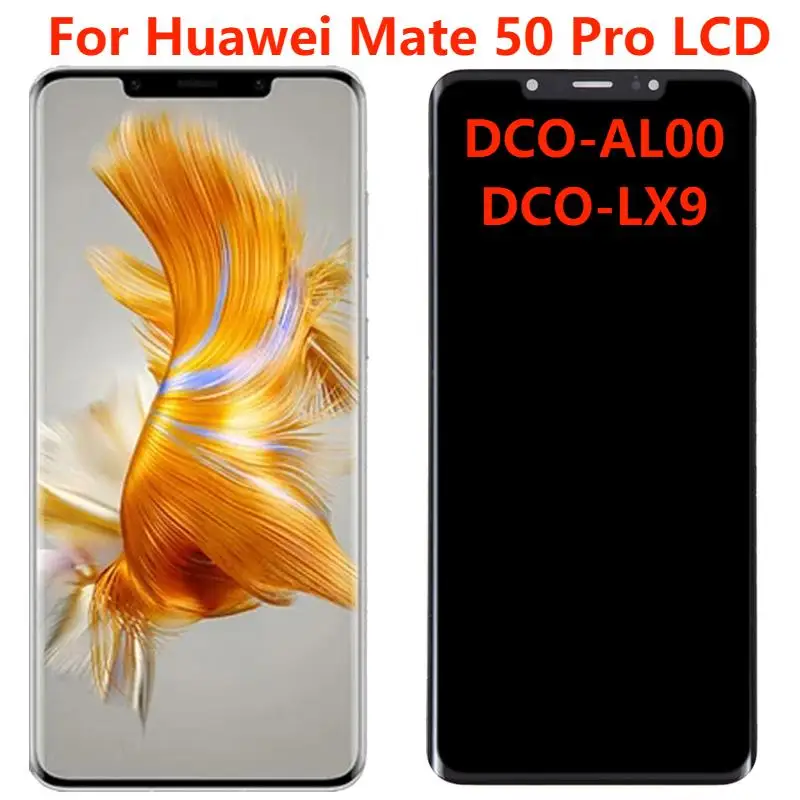 

6.74" AMOLED For Huawei Mate 50 Pro LCD Display With Frame Original DCO-AL00 DCO-LX9 Touch Screen Digitizer Assembly Replacement