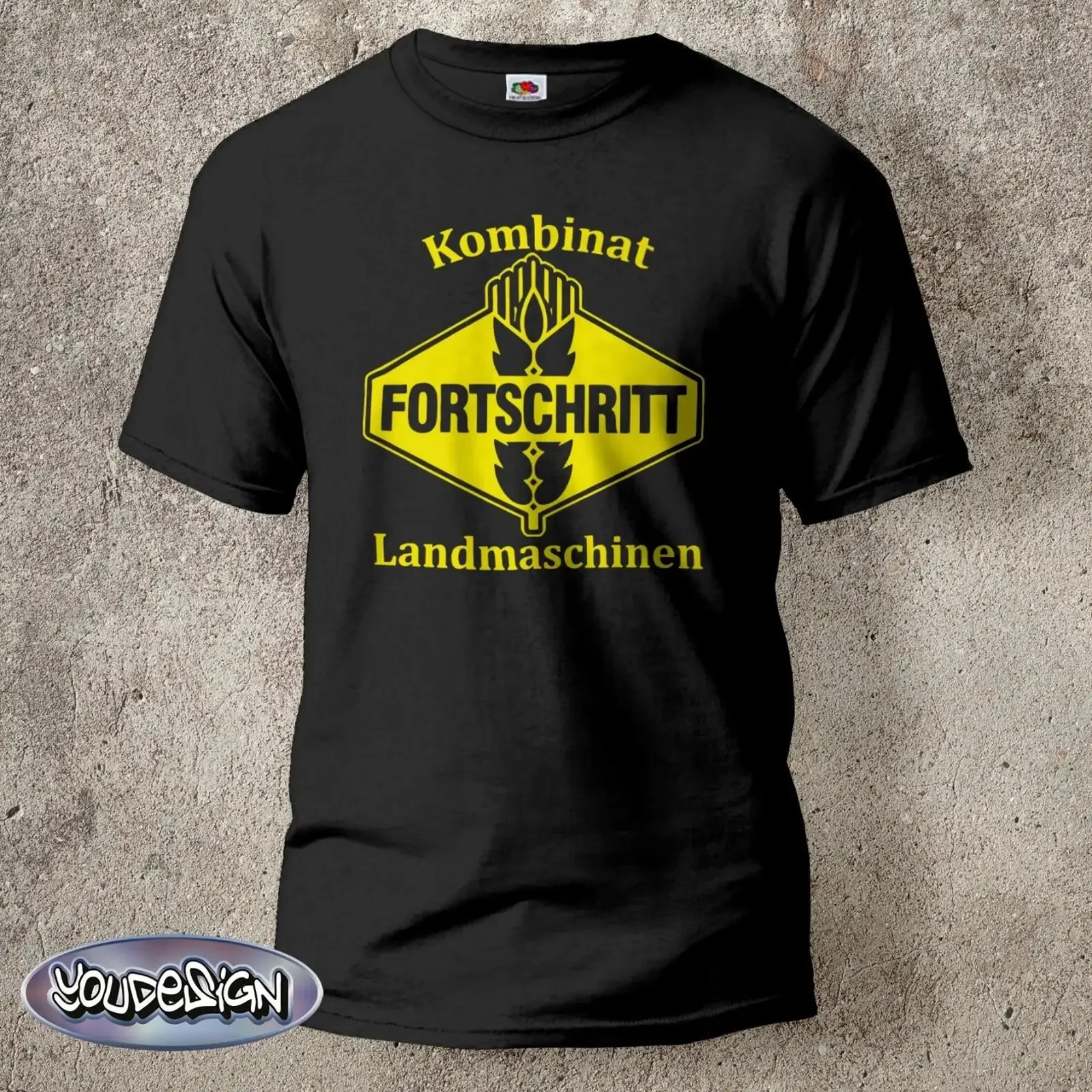 Combination Progress T Shirt East Germany Cult Tractor Agricultural Machinery S 5XL Image 1 of 2 vintage Washed Stretched