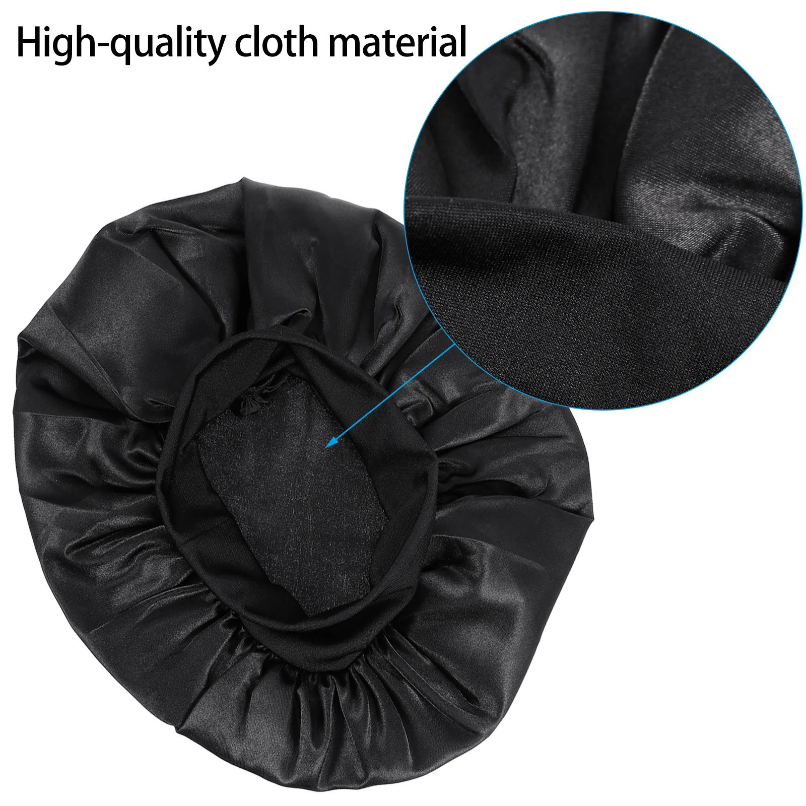 

High Elasticity Headband Sleep Cap Premium Cloth Wide Side Hair Protection Night Sleeping Hat For Women Curly Hair Elastic
