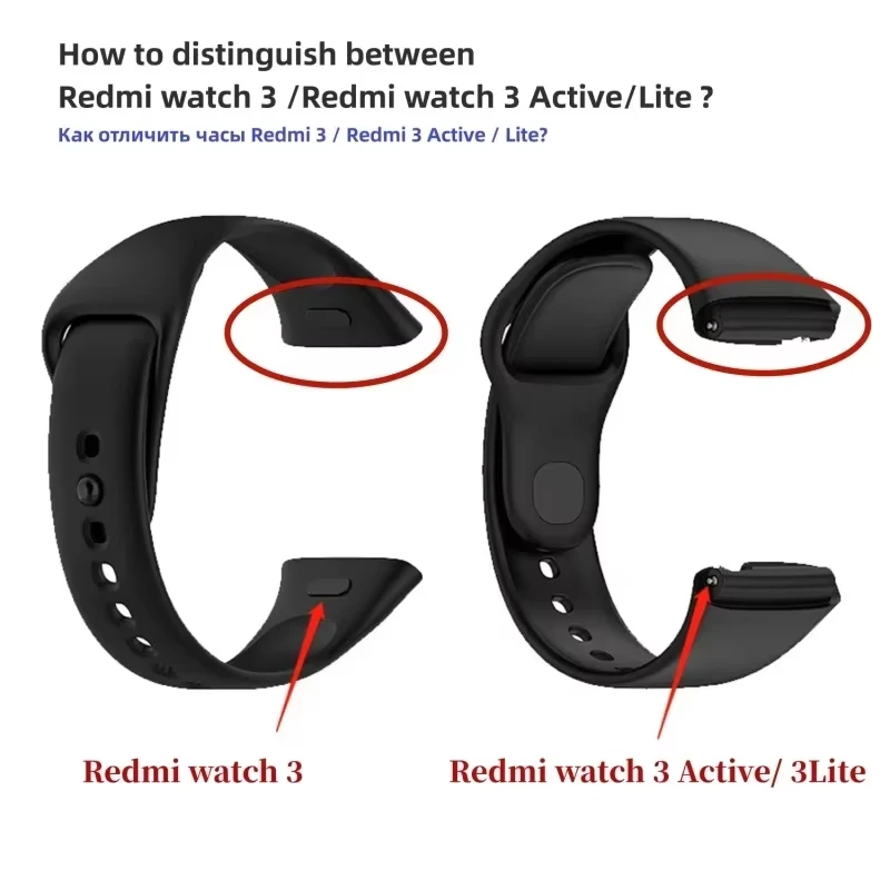 Original Silikonarmband + Hülle für Xiaomi Redmi Watch 3 Active Smartwatch Armband Sportarmband Correa Redmi Watch 3 Lite Band – Detail 3
