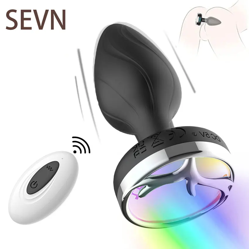 Led Anal Vibrator For Women Men Wireless Remote Sex Toys Male Prostate Massage Vagina Vibrator Anus Butt Plug Adults Goods 18+
