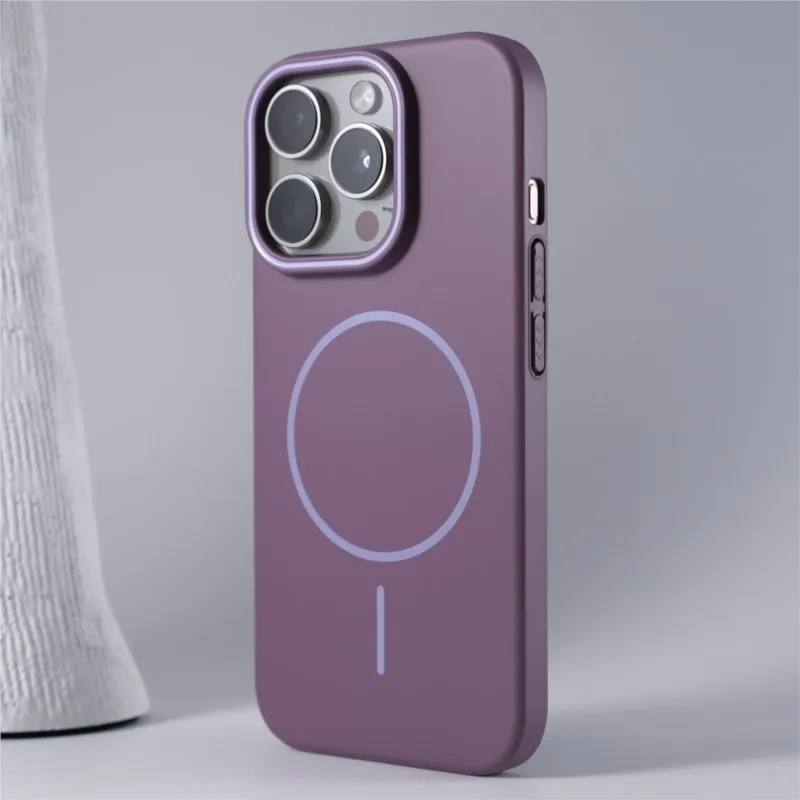 Funda rígida de PC original para Magsafe para iPhone 17 Air 16 15 14 Plus 13 12 Mini 11 Pro Max, mate y magnética antigolpes 2