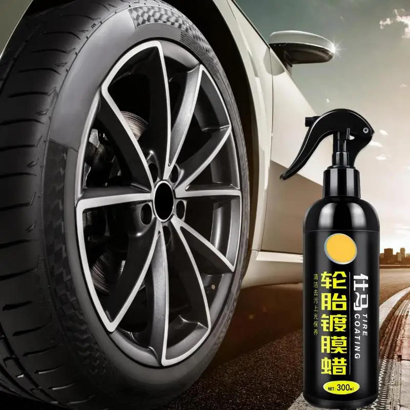 Tire Shine Spray Tire Shine Wax Polishing Long-lasting Tire Spray Car Supplies Tire Protector 300ml For Rubber Parts Pickups