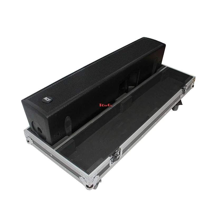 Caja de vuelo con ruedas de 4 pulgadas, se adapta a 2x RCF NX L24-A, columna Array