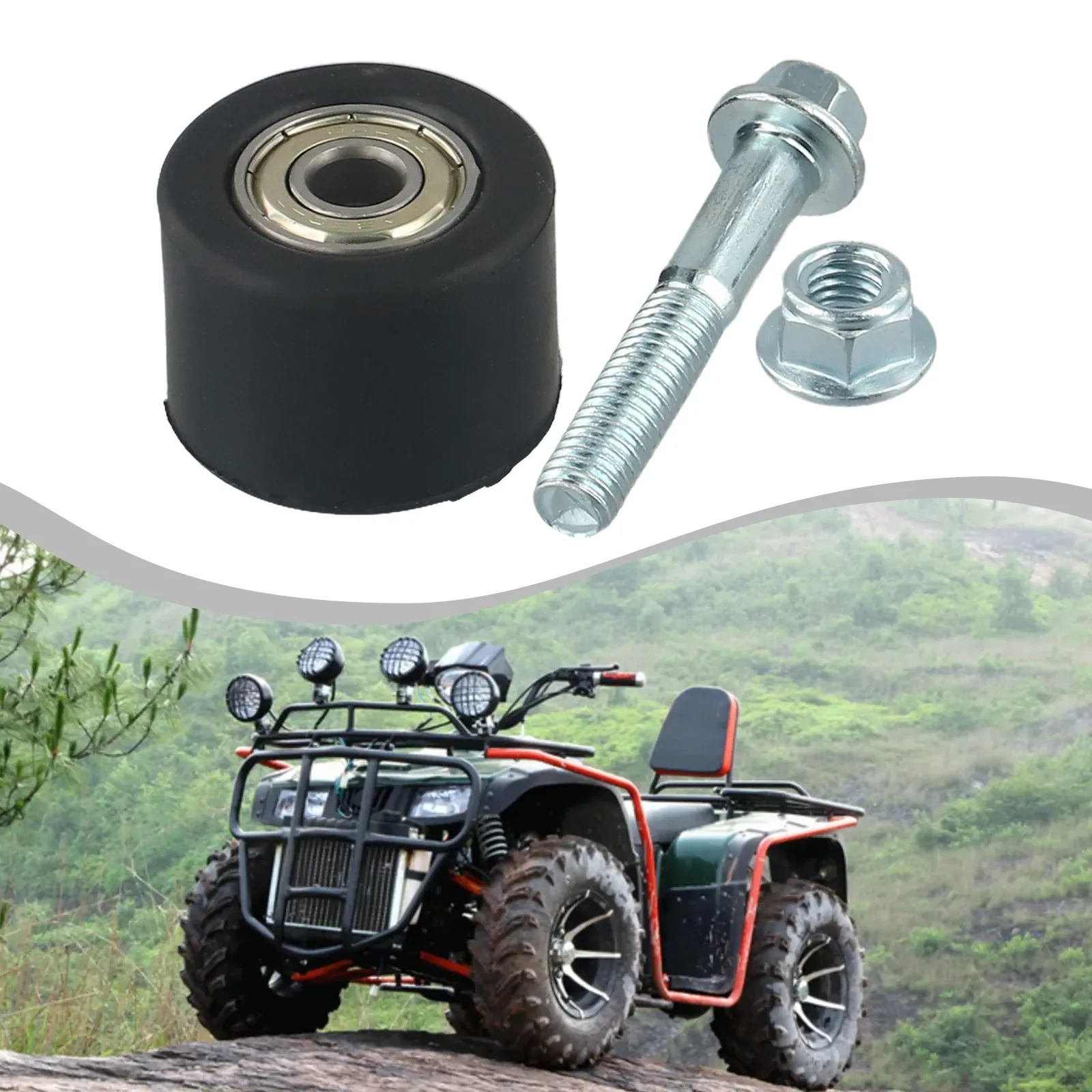 Sturdy Chain Roller Replacement for YZ250 1987 2020 for Double Sealed Precision Bearings for rugged ABS Material Black Color