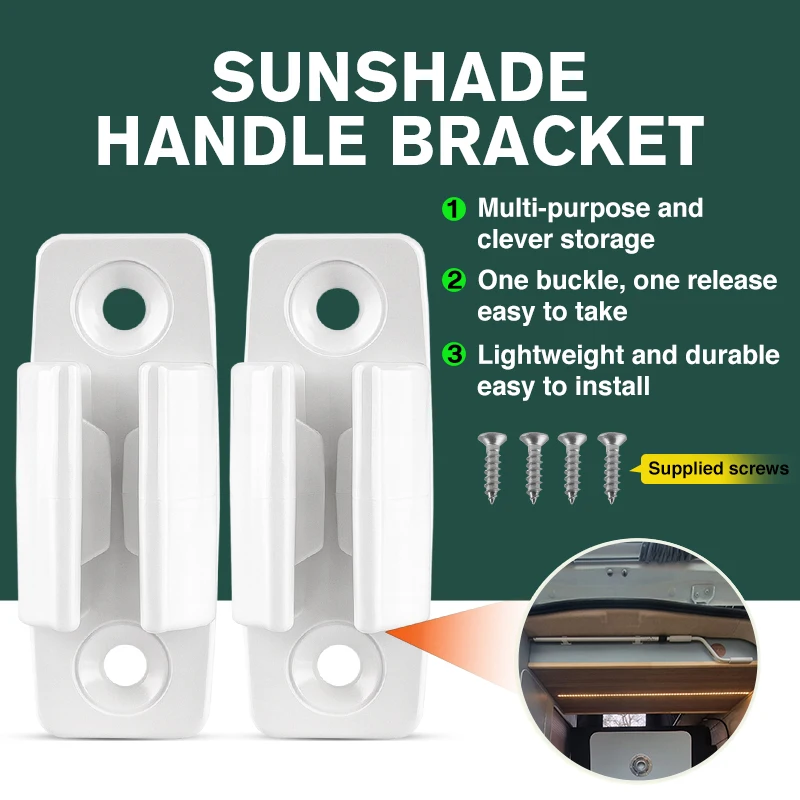 

RV Awning Crank Handle Holder Sunshade Handle Storage Clip Bracket for Camper Caravan Motorhome Awning Handle Organizer Mount
