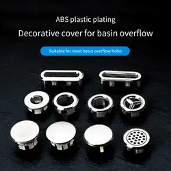 Sink Overflow Cover Overflow Ring Bathroom Kitchen Sink Overflow Ring Drain Gang Drain Oval Ring Sink Accessories For bathroom