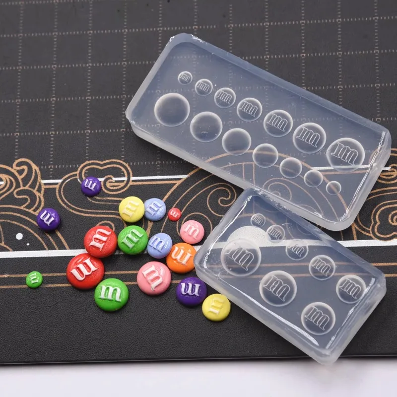 Miniature Simulation Chocolate Bean Silicone Mold Resin Clay DIY Figure Doll Mini Food Toy Candy Mold Polymer Clay Tool