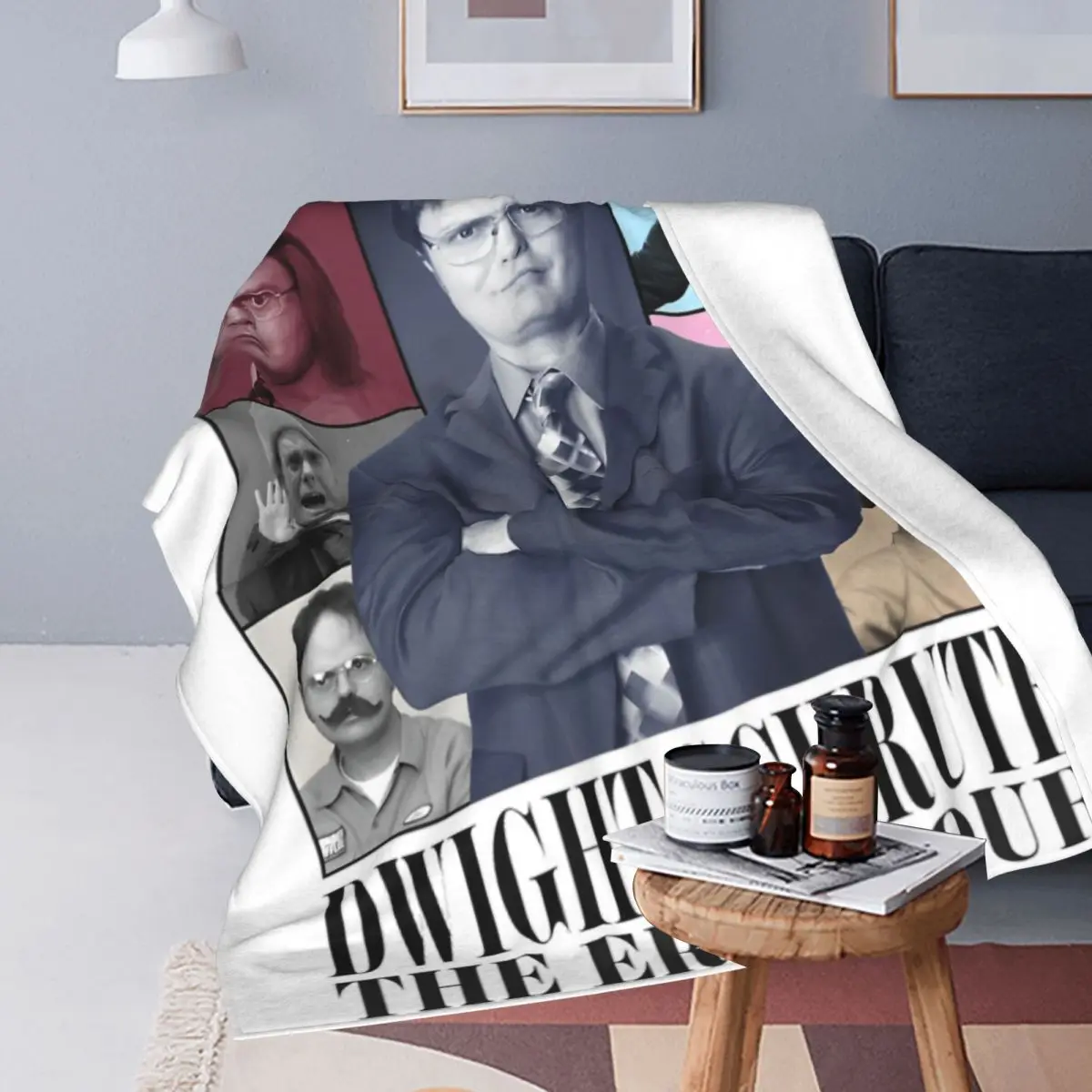 Dwight Schrute The Eras Tour Blankets Flannel Print The Office TV Show Breathable Ultra-Soft Throw Blanket Plush Thin Quilt