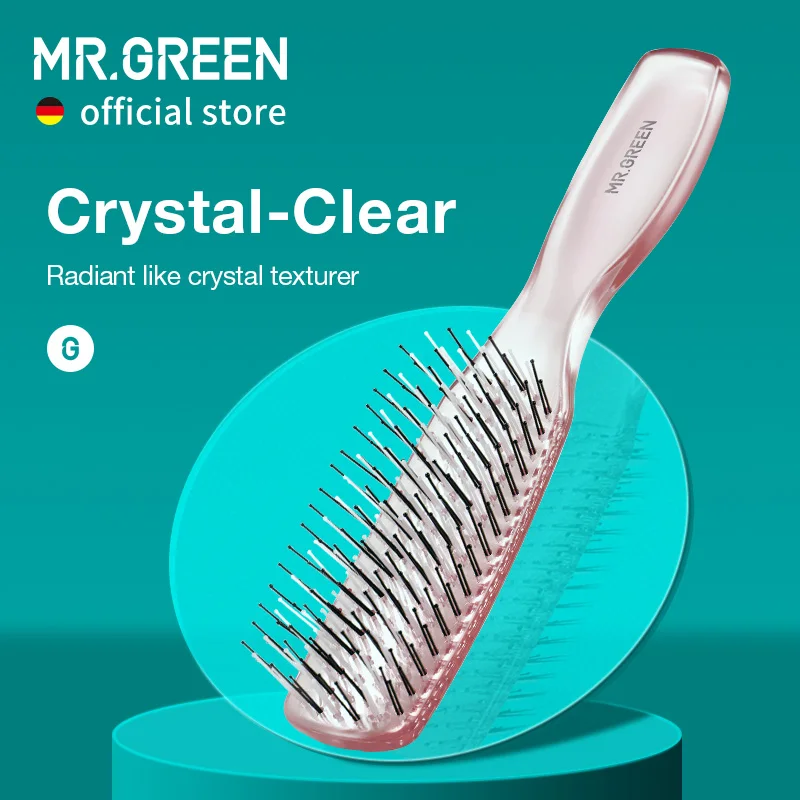 

MR.GREEN щетка для волос, массажная расческа для кожи головы, укладка волос, инструмент для распутывания тонких зубов, для длинных влажных и сухих волос, женский подарок