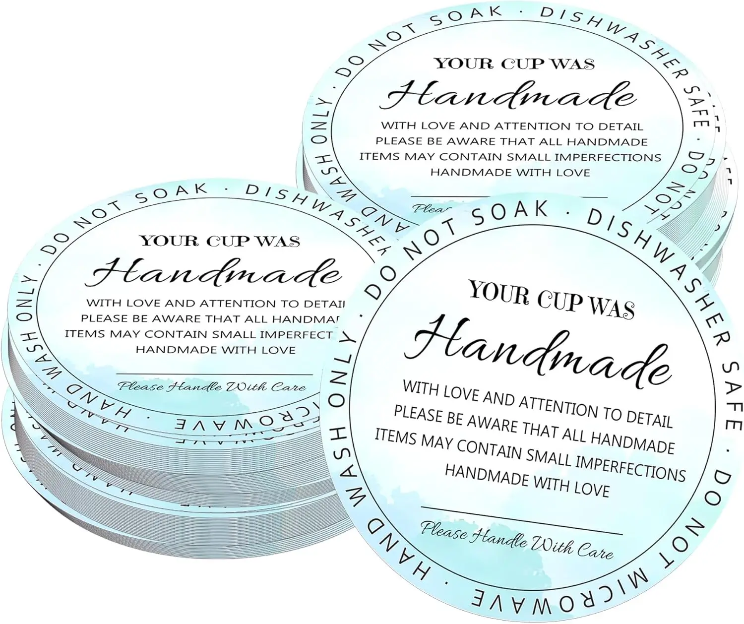 

Cup Care Instructions Cards Tumbler Care and Cleaning Cards 2.5 Inch-Business Mug Cup Care Insert Customer