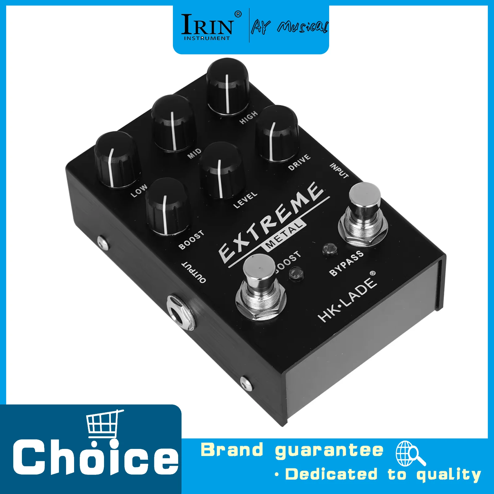 

Electric Guitar Effect Pedal Distortion Pedal High Gain Overdrive Pedal True Bypass Adjustable Knobs Guitar Accessories