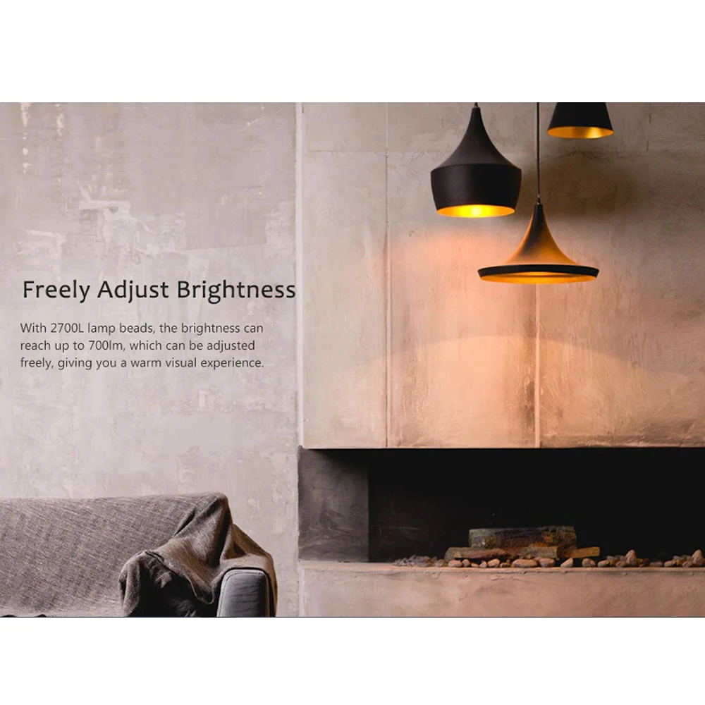 Yeelight 6W 700lm E27 Intelligente LEDs Gloeilamp AC100-240V APP Spraakbesturing voor thuisgebruik Compatibel