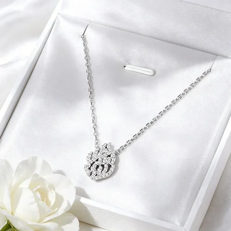 NASIA 100% Full Moissanite Pendant Necklace f...