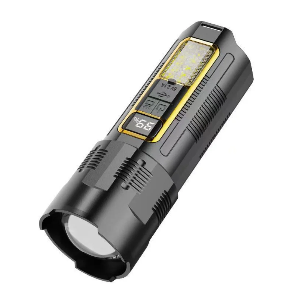 

Rechargeable 30W LED Flashlight Featuring Quad Core Beads and Stepless Zoom Wide Area Illumination for Camping and Emergencies