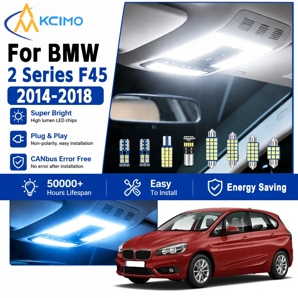 KCIMO 2 Colors LED Interior Light Kit For BMW 2 Series F45 F46 Active Tourer 2014-2018 Plug And Play Cabin Lamp Auto Accessories