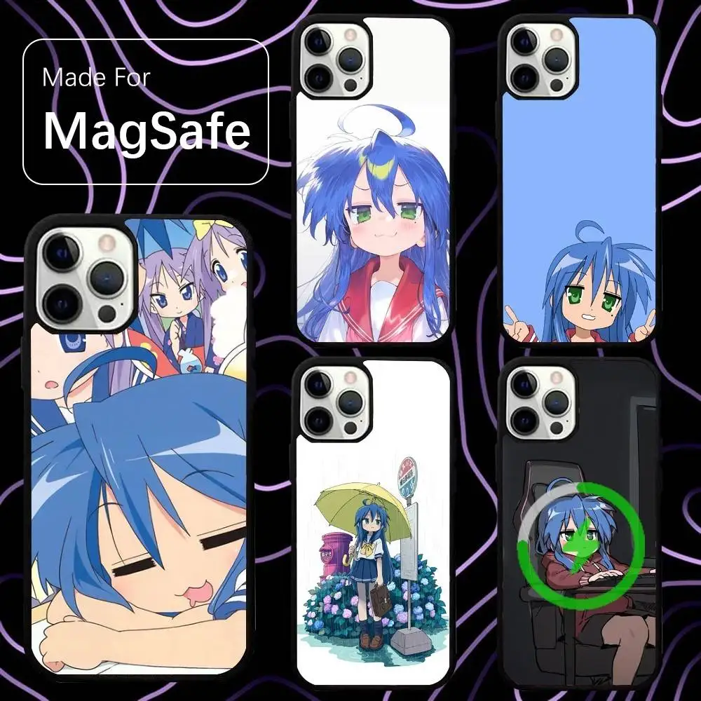 

Lucky Star Konata ANIME Phone Case For iPhone 17,16,15,14,13,12,11,Pro,Max,Plus,Mini,SE,Air Magsafe Magnetic Wireless Charging