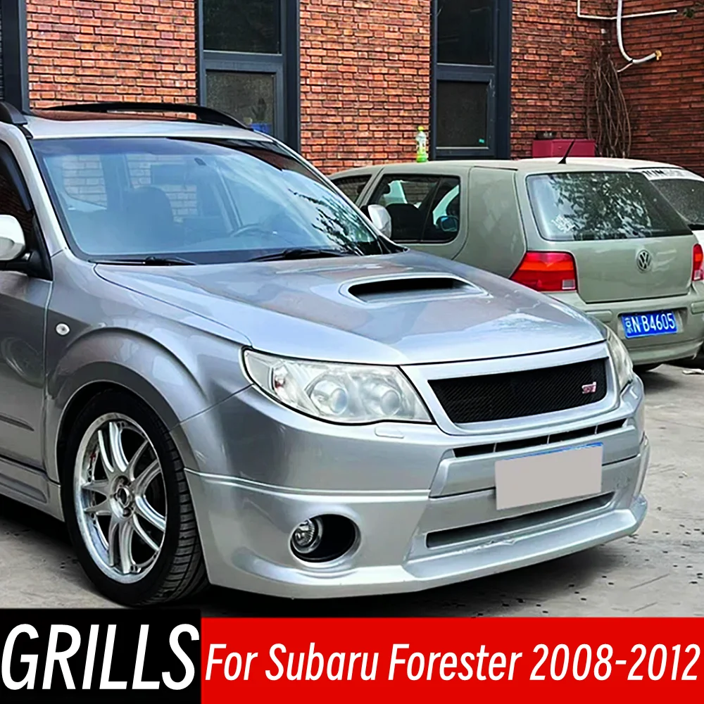 For Subaru Forester 2008 09 10 11 12 Front Bumper Racing Grills Grille Air Intake Styling Car Exterior Tuning Accessories Part