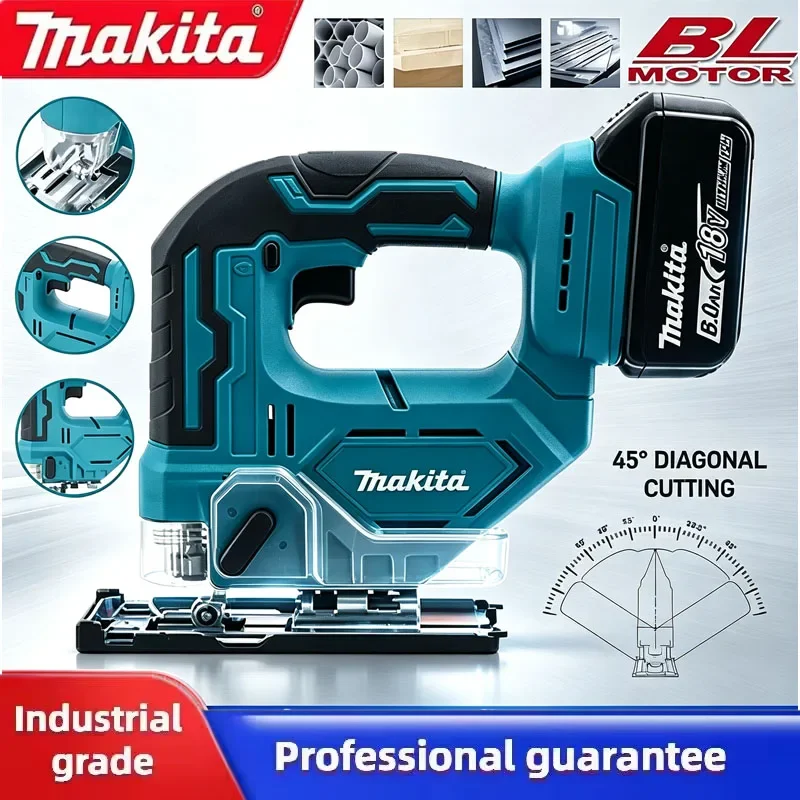Makita DJV182Z Cordless 18V Lithium Battery Rechargeable Electric Jig Saw Curve Saw Woodworking Cutting Multifunction Saw