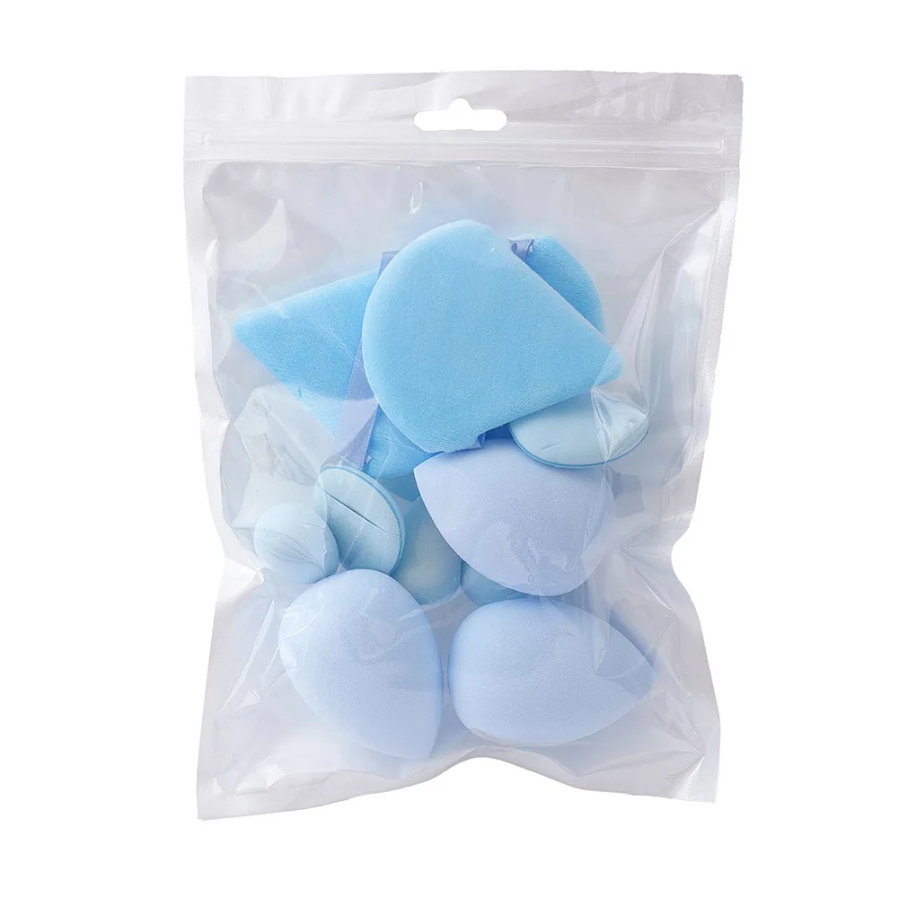 Juego de esponjas de maquillaje suaves y multiusos, 12 Uds., uso Dual seco y húmedo, 4 tipos de herramientas de belleza para huevos, esponja cosmética