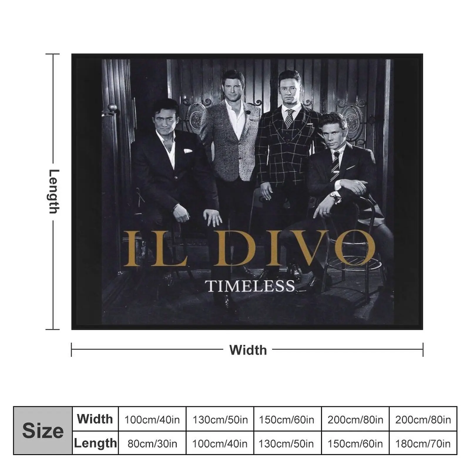 Timeless by Il Divo Classic Music Throw Blanket Soft Bed covers Furry Blankets