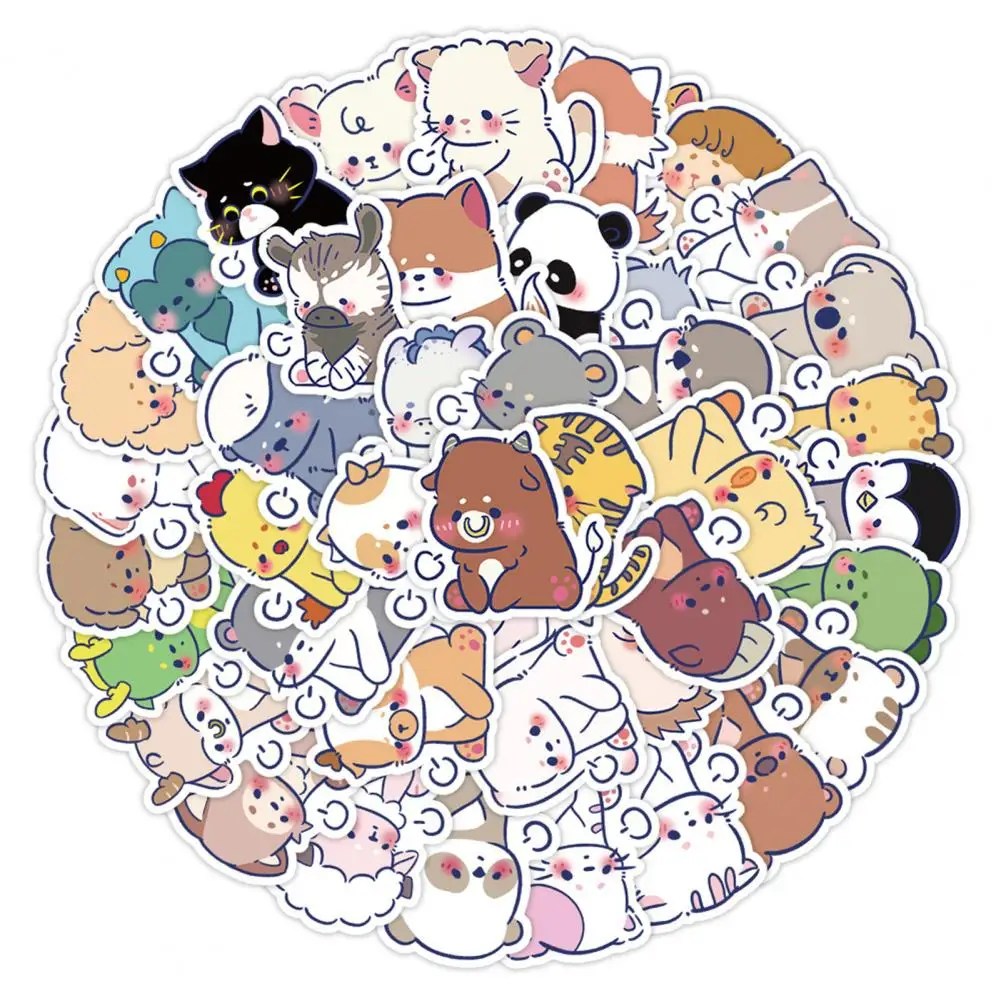 60Pcs Fashion Lovely Panda Pattern Stationery Scrapbooking Sticker Long Lasting Stationery Sticker Waterproof Home Decor