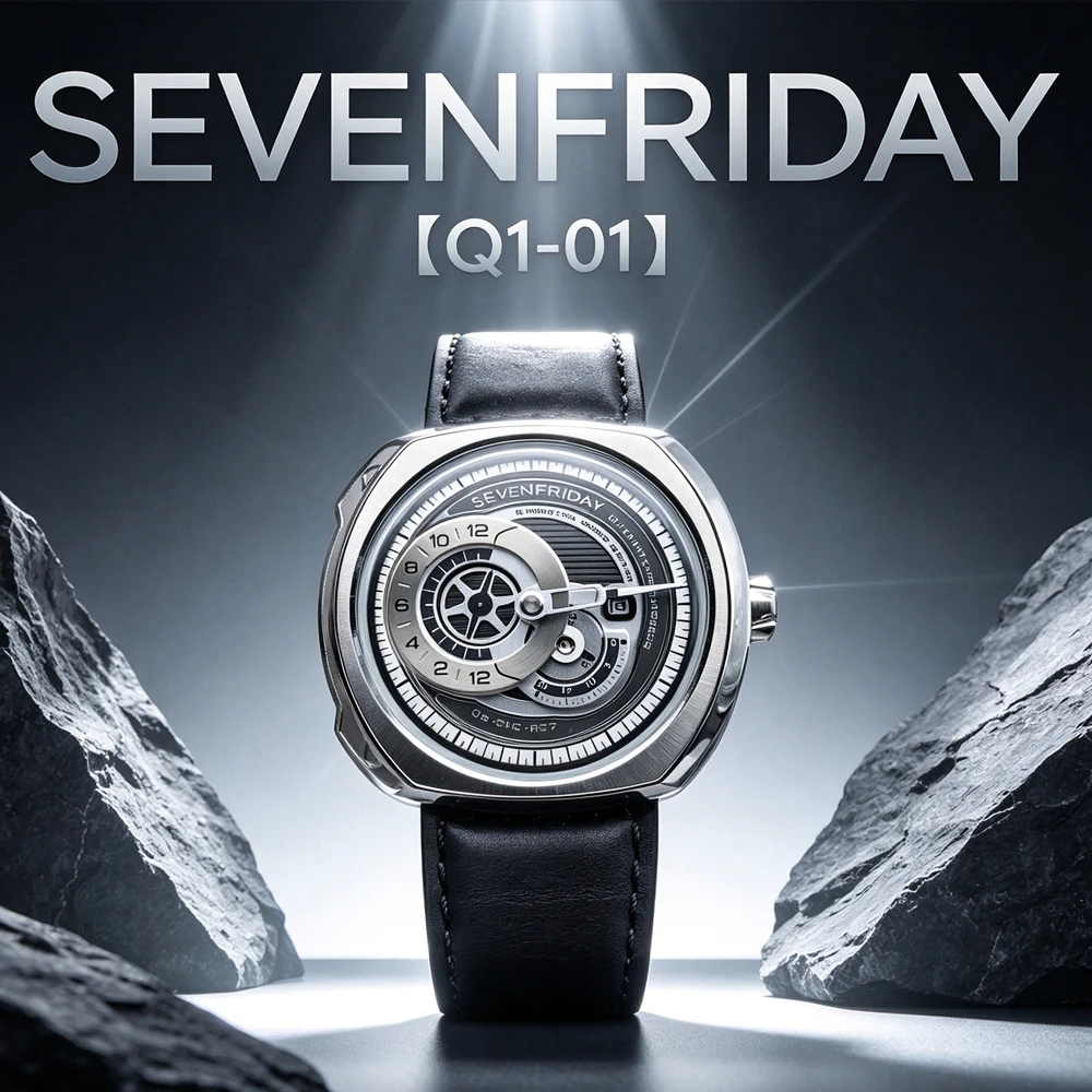 Fashion new product SEVENFRIDAY luxury brand men's watch P series Q1/01 waterproof sports automatic mechanical movement watch