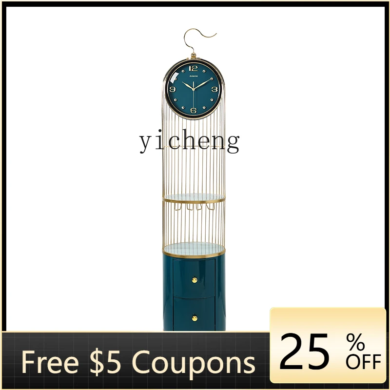 

ZZXl Nordic Light Luxury the Grandfather Clock Decorations Living Room Personalized Mute Clock Villa