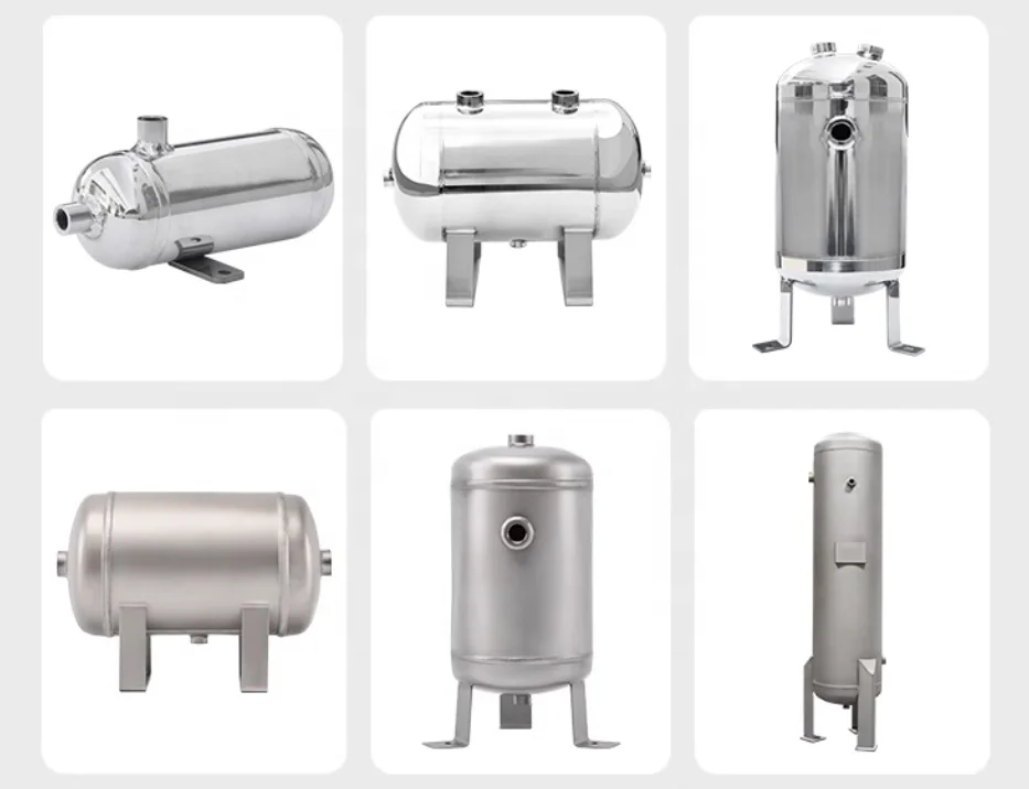 01/2/3/4/5/10/12 لتر 304 ضاغط هواء من الفولاذ المقاوم للصدأ خزان صامت محمول خزان هواء استقبال صغير #4