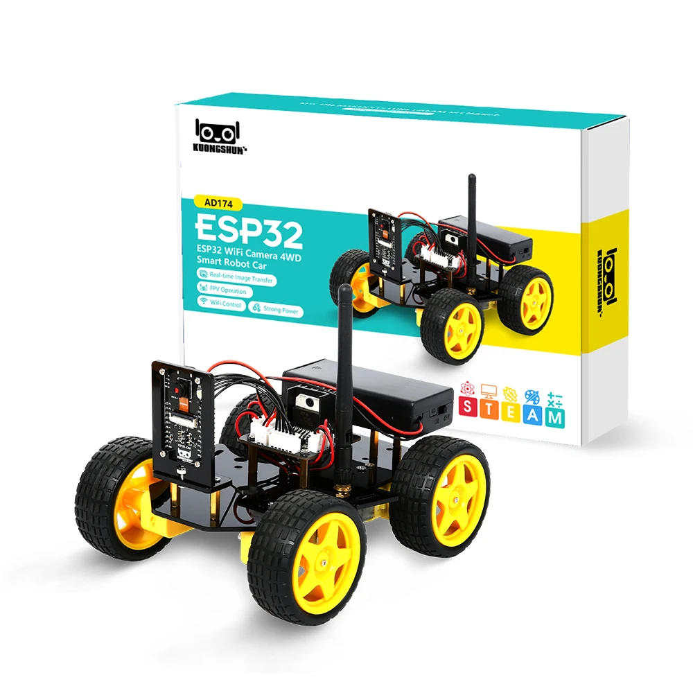 4HD inteligentny Robot kamera ESP32 zestaw do Arduino do automatyzacji Wifi Robot zwi z anteną do nauki kompletny zestaw do kodowania