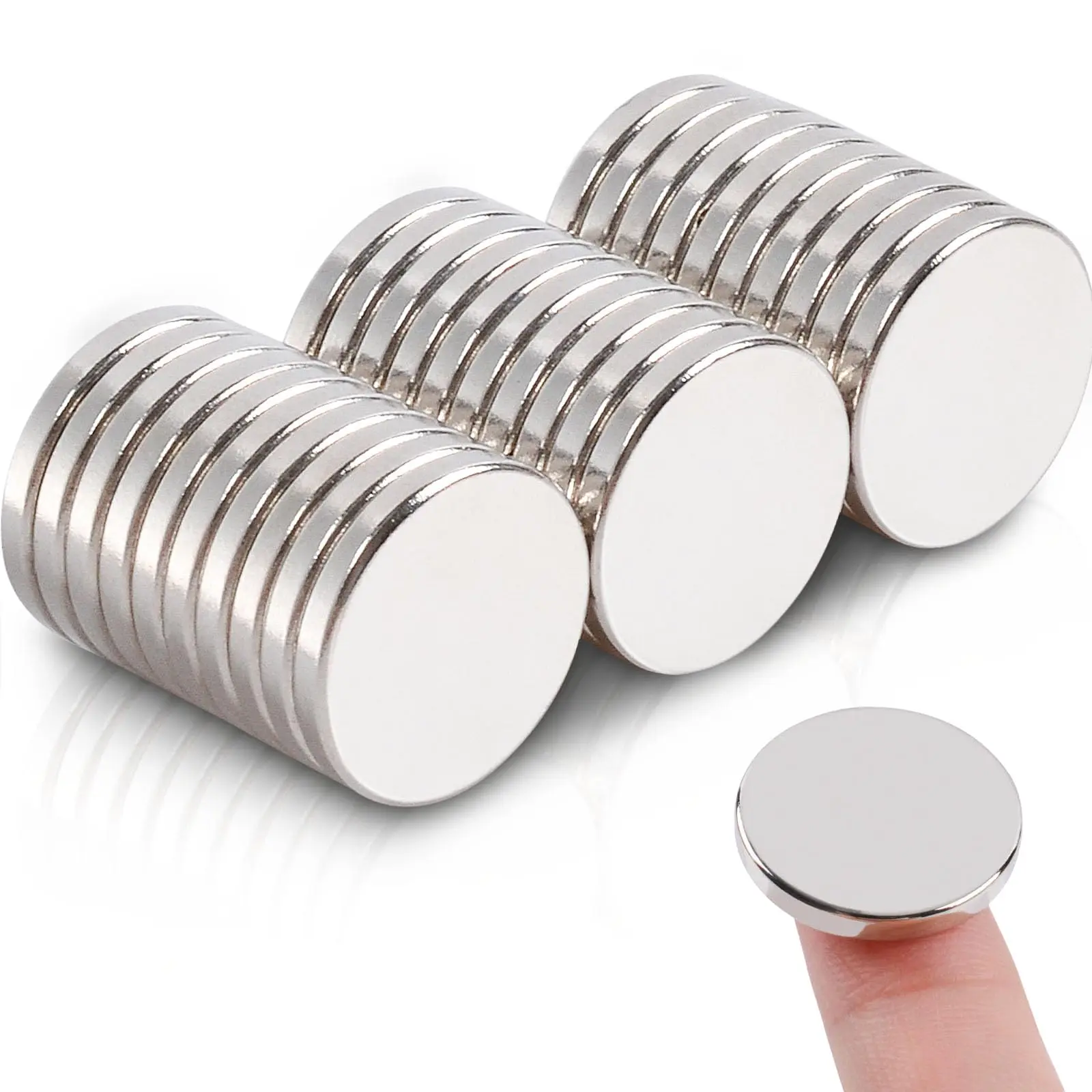 

30Pcs 15x2mm Small Round Rare Earth Magnets Heavy Duty Super Strong Magnets Neodymium Tiny Small Disc Magnets for Fridge Witeboa