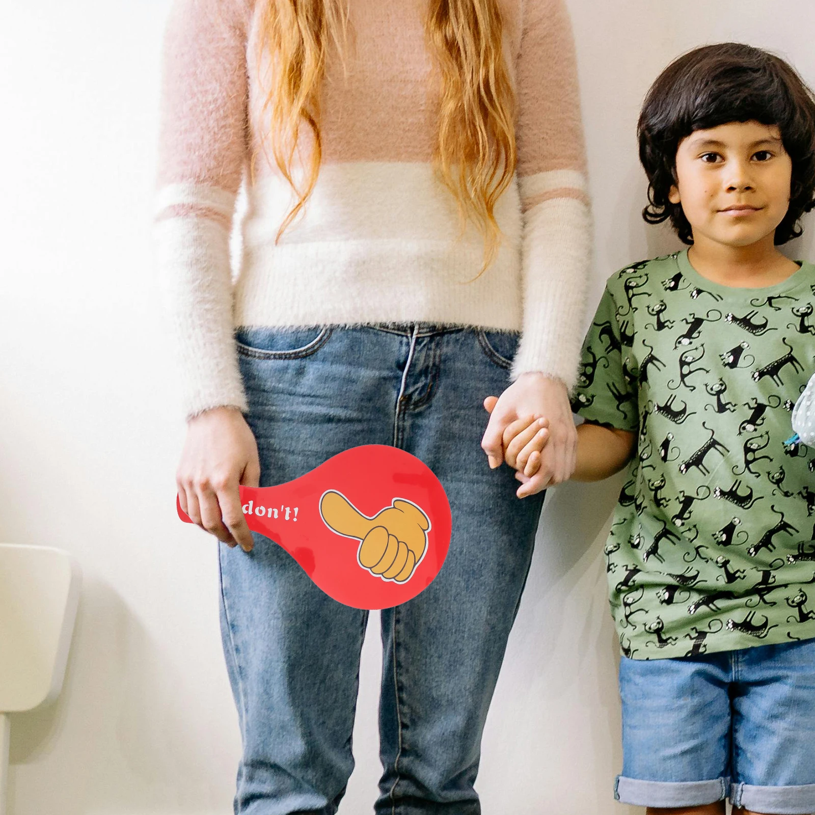 

2 Pcs Hand Holding Sign Classroom Voting Paddle Response Paddles The Interaction Plastic Answer Feedback