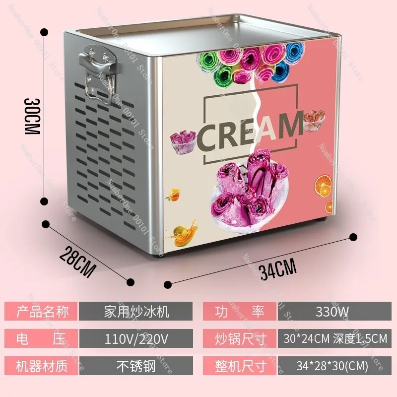 Commercial Stir Yogurt Machine,Ice Porridge and Milk Fruit Stirrer,Ice Cream Roll Maker,Multi-Functional Dessert and Beverage