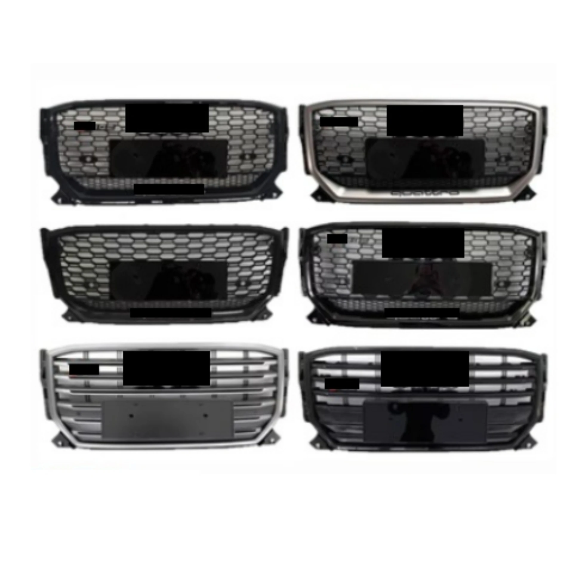 Body Kit Front Radiator Grille for Audi Q2 Q2L SQ2 18-19 Convert RSQ2 New Style Net Mask Car Accessories