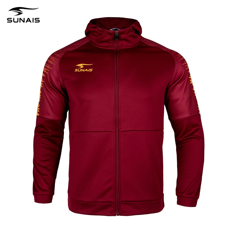 sunais-football-training-knitted-jacket-for-men's-stand-up-collar-cardigan-hooded-sports-coat-children's-sportswear-730327
