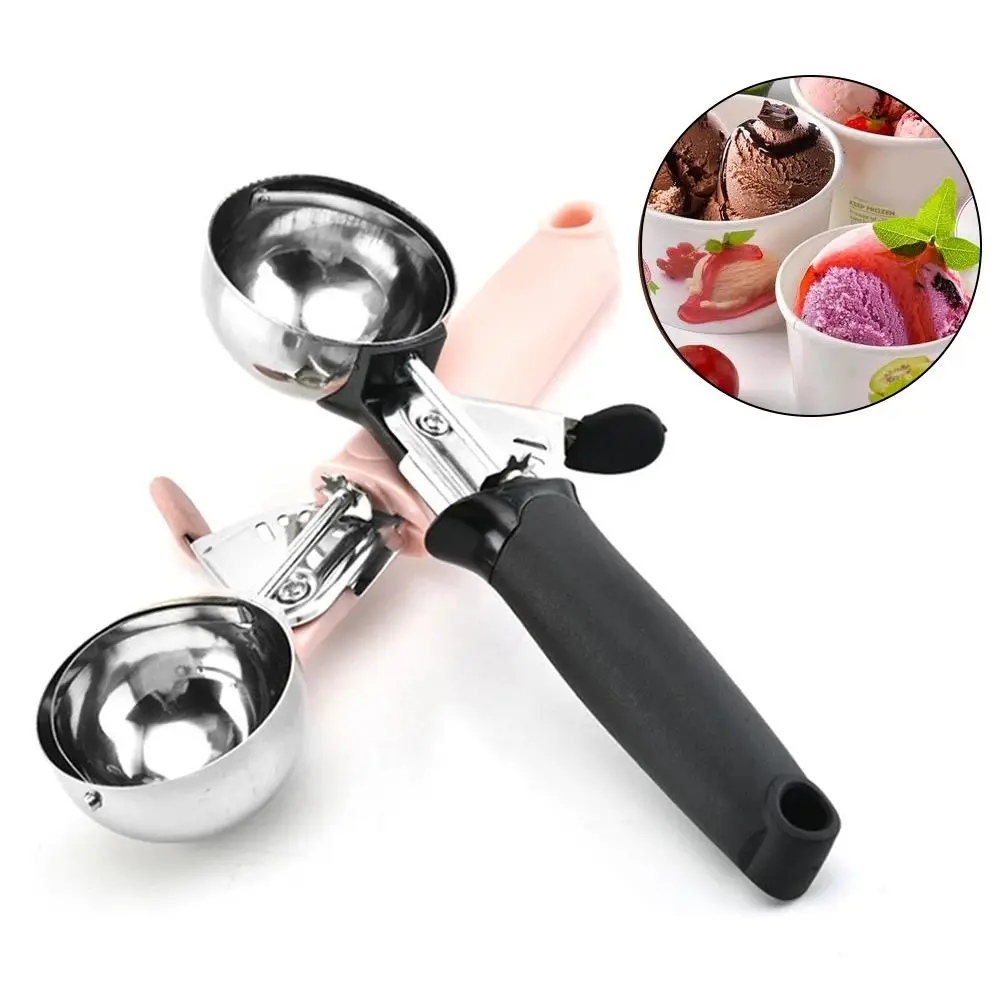 Black Pink Ice Cream Scoop New Stainless Steel Melon Fruit Baller Ice Ball Maker