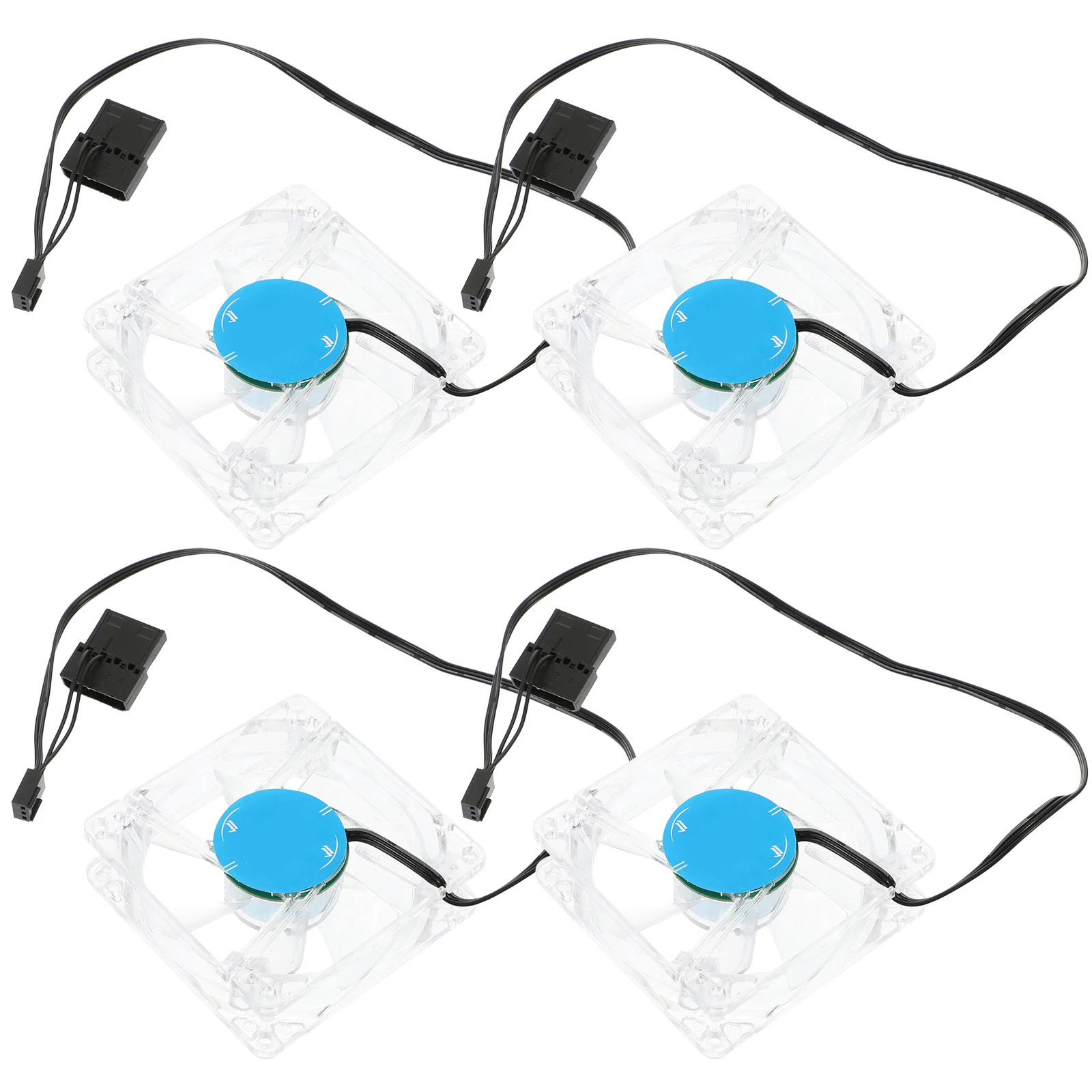 

4pcs LED Light Fan Cooler for Computer Cooling High Quiet Radiator with 3- -Pin Connector Professional Chassis