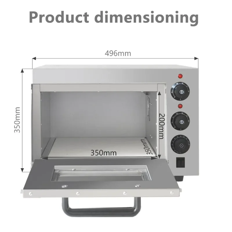Electric oven Commercial plus high Italian pizza oven, one layer of one plate of baked egg tarts, bread and biscuits Household