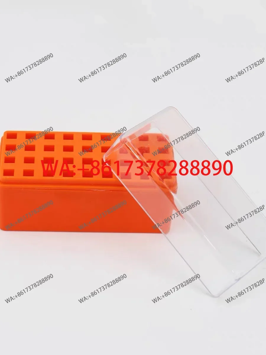 2PCS  steel stamped grid transparent lid storage box, printed flushing storage, universal box with lid blue orange random