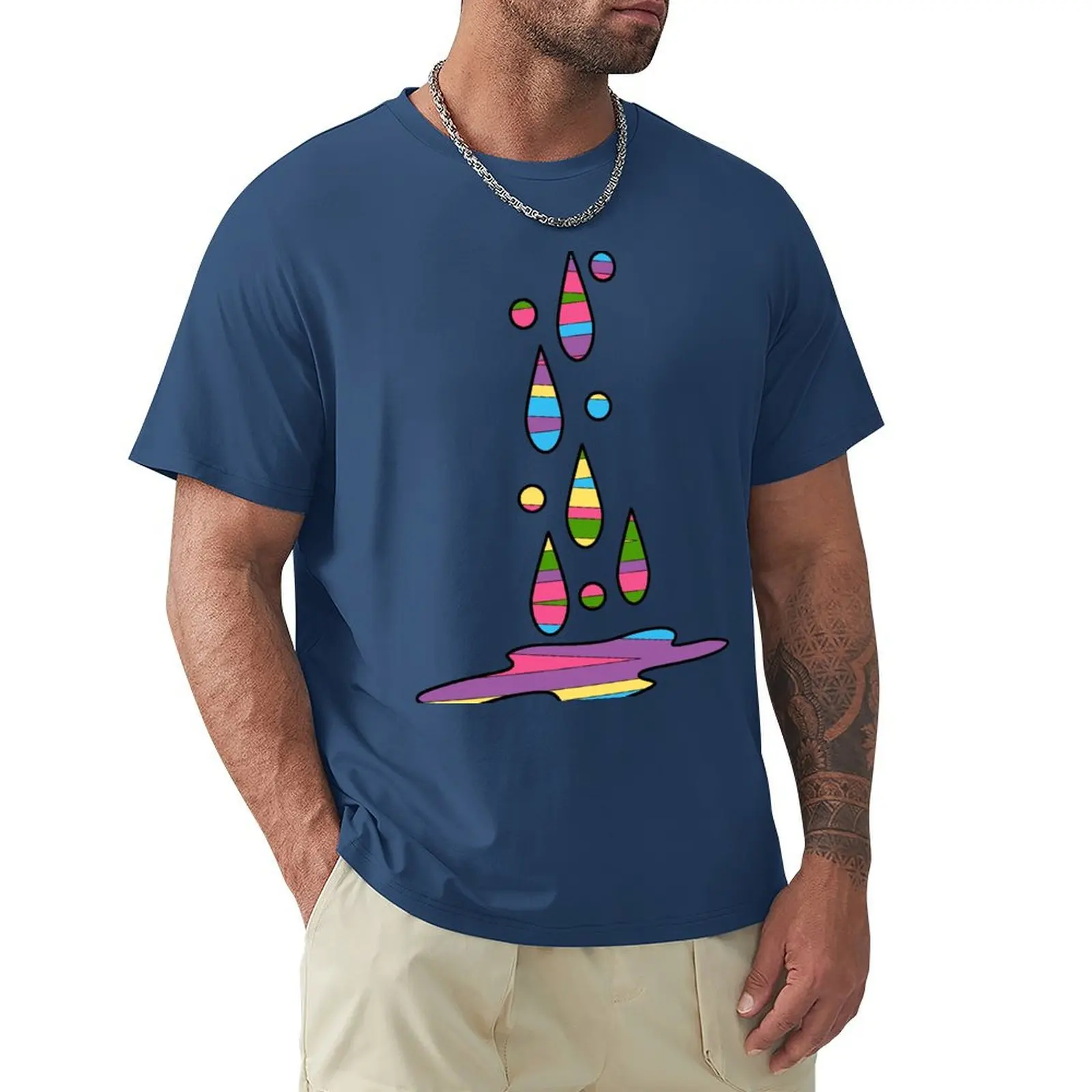 

Happy T-Shirt korean fashion plain heavyweights anime clothes clothes for men